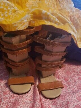 Mummah Tan Leather Slide Sanda Toddler Sizel 11